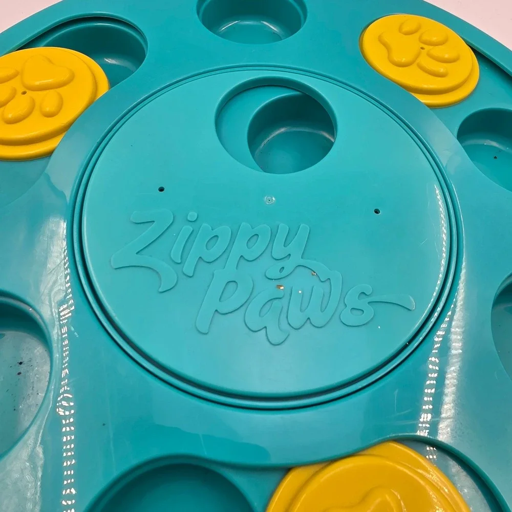 ZippyPaws‎ SmartyPaws Puzzler Teal Interactive Dog Toy Game Slow Feeder L3